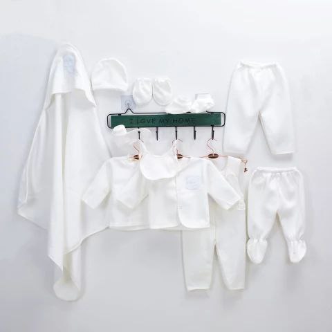 11pcs white receiving set