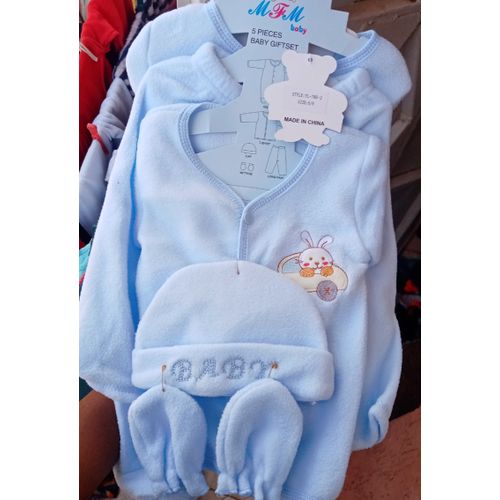 5 pcs fleece receiving set