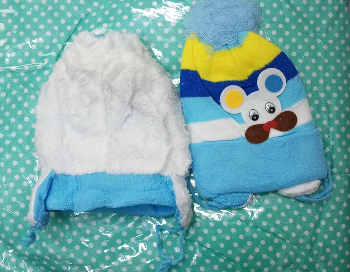 Baby Knitted Kofias with Warm Lining