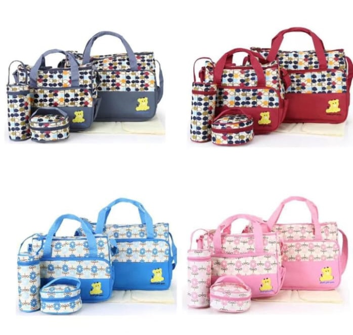 Floral 5 in 1 Diaper bags