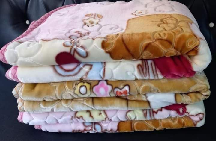 Large printed baby blanket