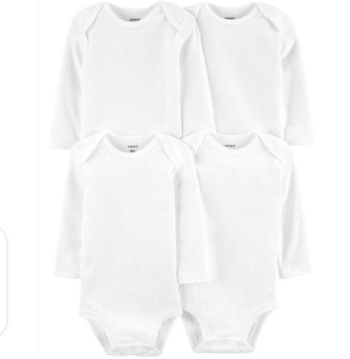 Plain white onesies (4 pack)